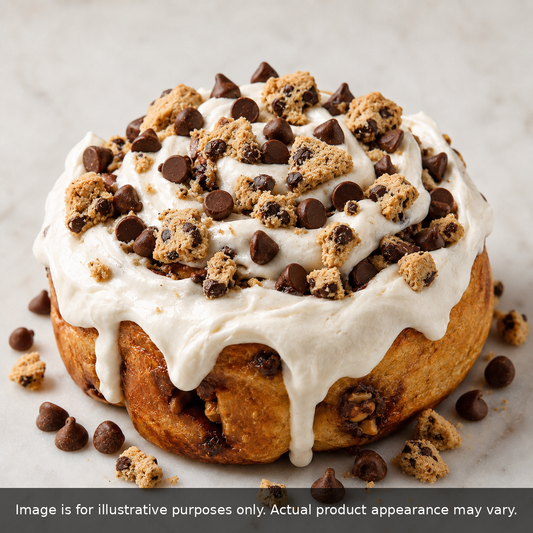 Chocolate Chip Cookie dessert roll. Image is for illustrative purposes only; actual product appearance may vary.