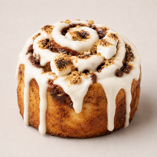 S'mores Roll with opaque vanilla icing